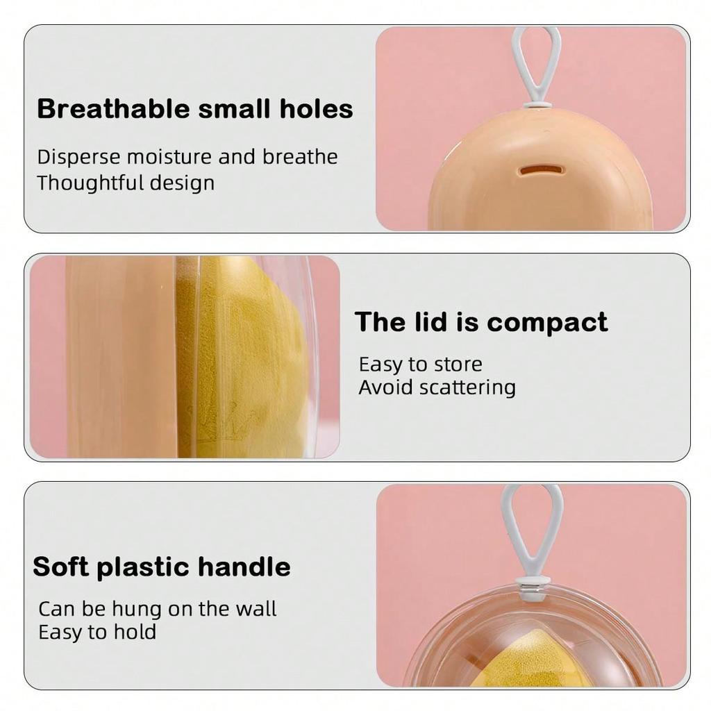 Gatuida Makeup Sponge Holder Puff Storage Box for Easy Organization Compact Design for Makeup and Giving