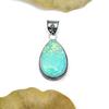 Wisiorek z potrójnym opalem: Naszyjnik z wisiorkiem ze srebra próby 925 Ręcznie robiona Biżuteria