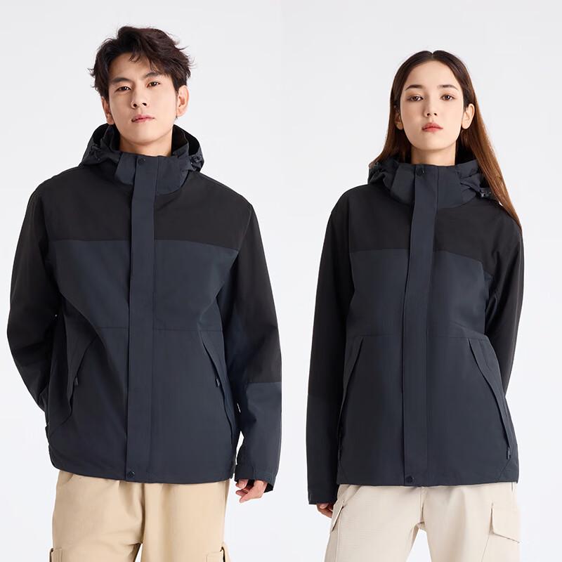 FengXun Unisex 3-in-1 Detachable Fleece Lined Outdoor Jacket M