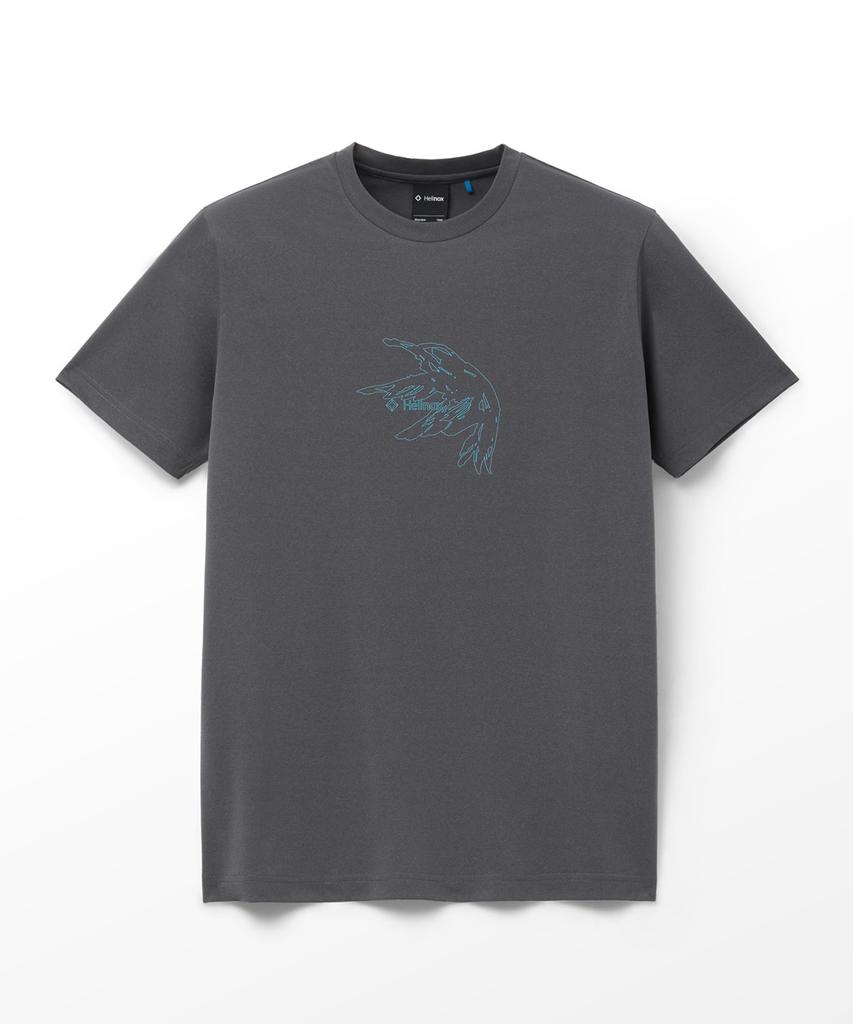 Hellinogseuweeo Hummingbird Graphic T-Shirt_Dark Gray