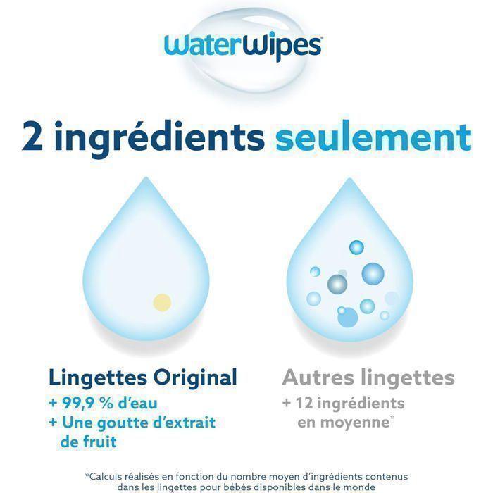 WATERWIPES paquet de 60 lingettes