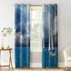 Ocean Nautical Sailing Window Curtains Home Decor Living Room Curtains Kitchen Drapes Panel Curtains for Bedroom Windows cortina