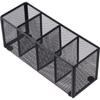 Schreibtischzubehör Schwarze Stifthalter 4 Fächer Metall-Organizer Schreibtisch-Gitter-Displayhalter Zuhause