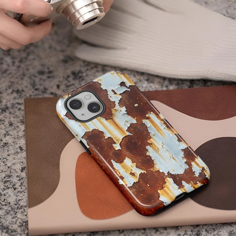 Retro Rust Design Phone Case for Apple iPhone 17 Pro Max Air 11 16 14 15 Plus XS XR 13 16e 12 Soft Cover Capa