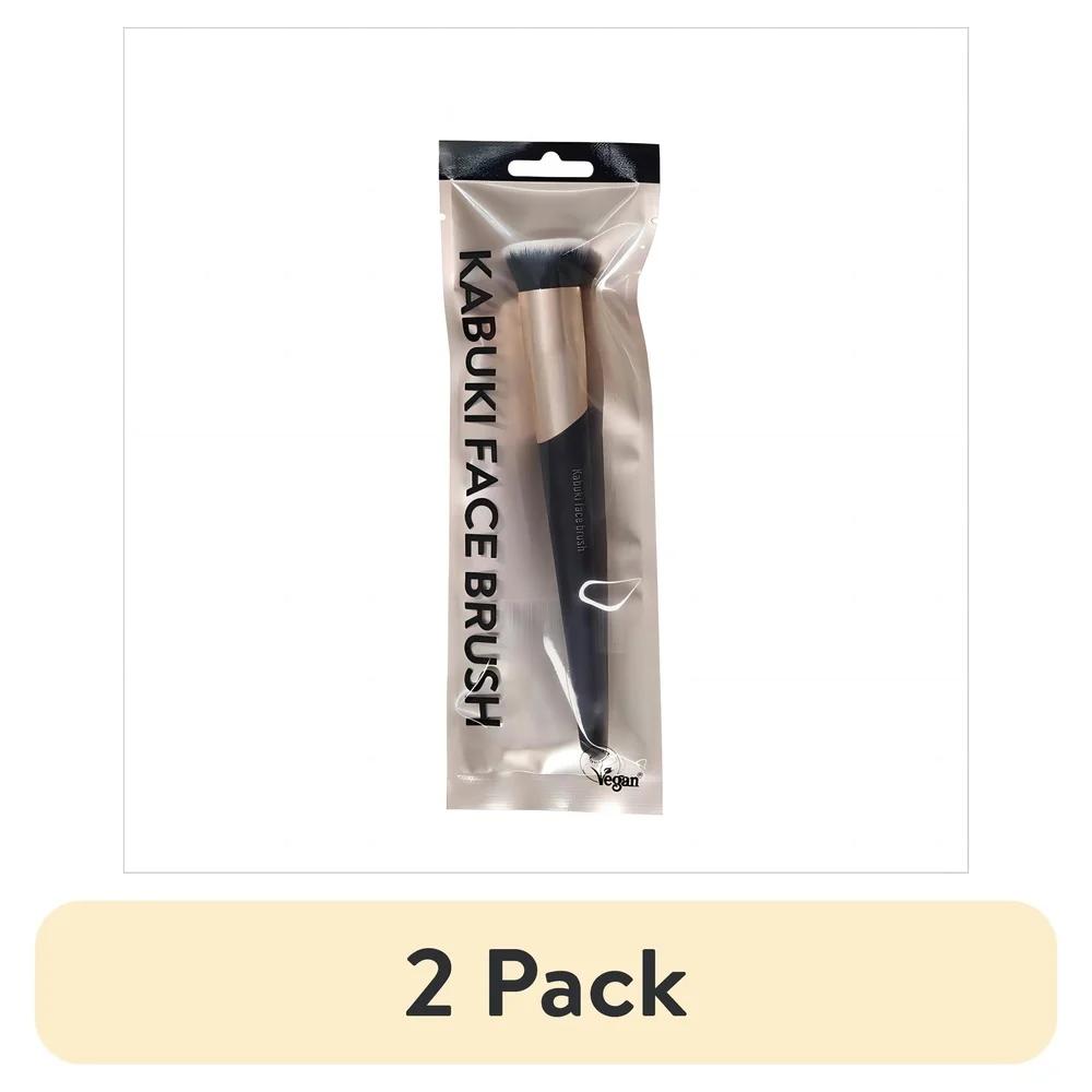 

2 Pack Kabuki Makeup Brush Set Foundation Application Blending Buffing Soft Bristles Vegan Friendly Easy to Clean Professional United States