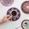 Round PVC Scandinavian Style Coasters Silicone Table Mats Non-slip Heat and Oil Resistant High Temperature Pot Mat Coaster
