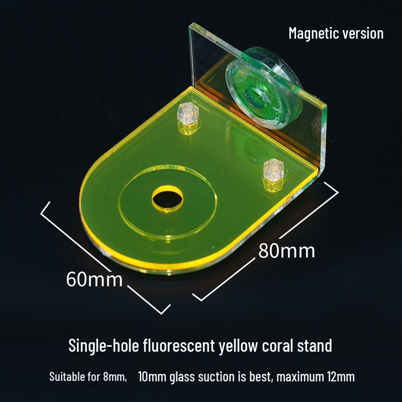 Fluorescent Acrylic Coral Propagation Base with Suction Cups for SPS and Soft Corals.