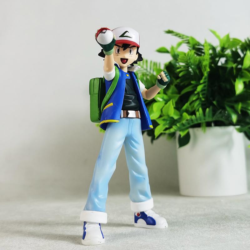 13cm/5.1in Pokemon Cartoon Anime Figure Trainer Xiao Chi Model Statue Pvc Desktop Decoration Children Toy Doll Christmas Gift