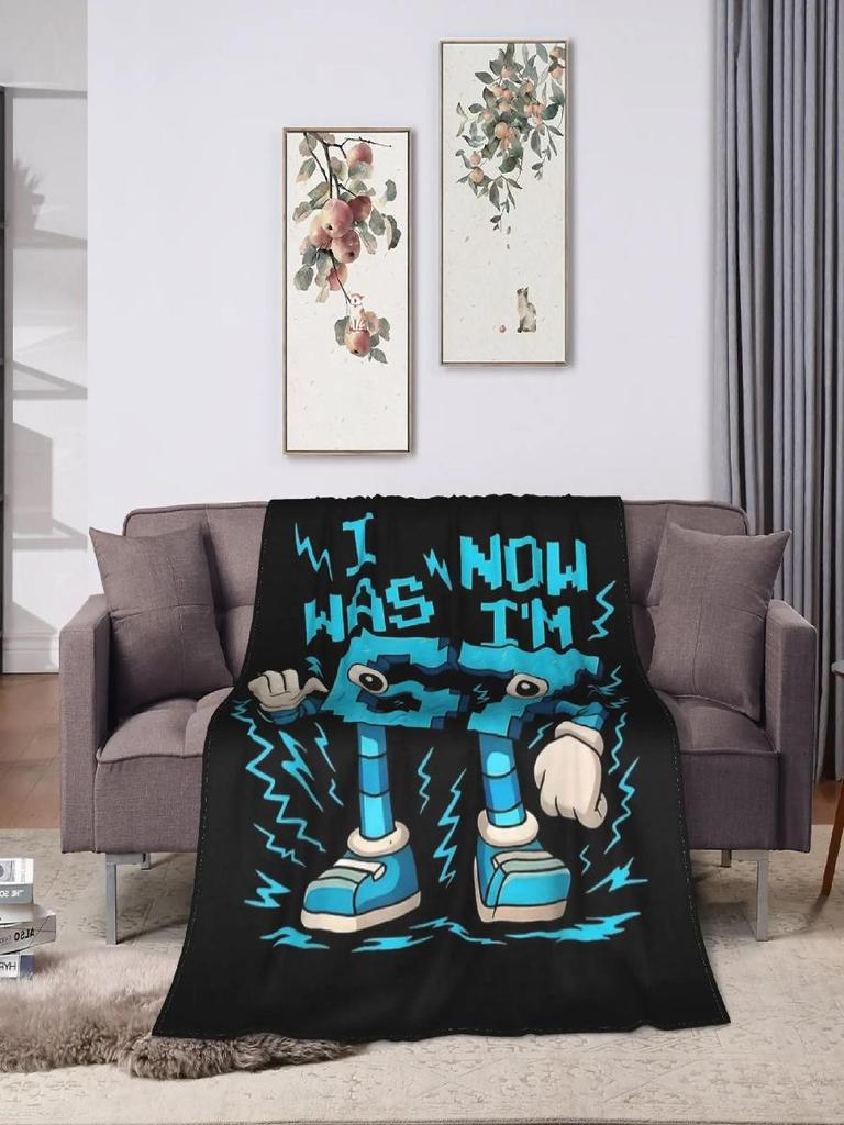 I Was  Now Im  Birthday Flannel Blanket for Kids Boys Girls  Soft Warm Winter Throw for Bed Living Room Sofa