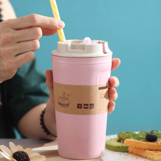 Kávový hrnek bez BPA Přenosný Vláknový Udržitelný Cestovní Termohrnek Hrnček pro Domov