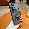 Matte Magnetic Stand Phone Case for Samsung Galaxy S26 Ultra S26 Plus  Official Len Camera Protector Cover