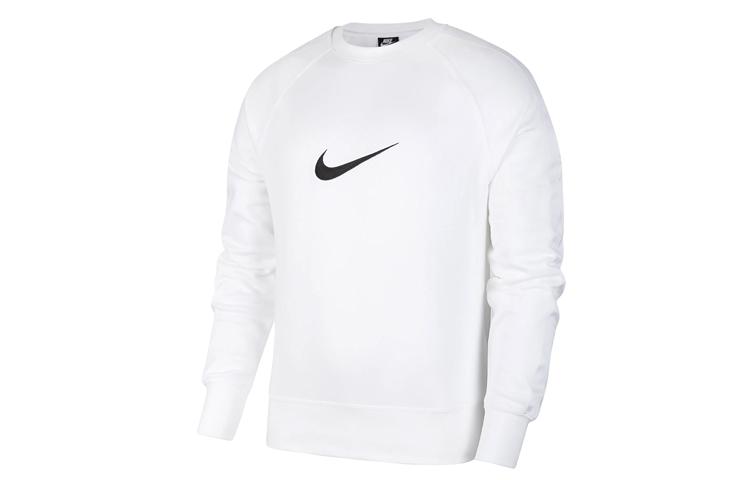 Мужские белые свитшоты Nike с круглым вырезом, умеренного кроя, regular fit DA0087-100 M