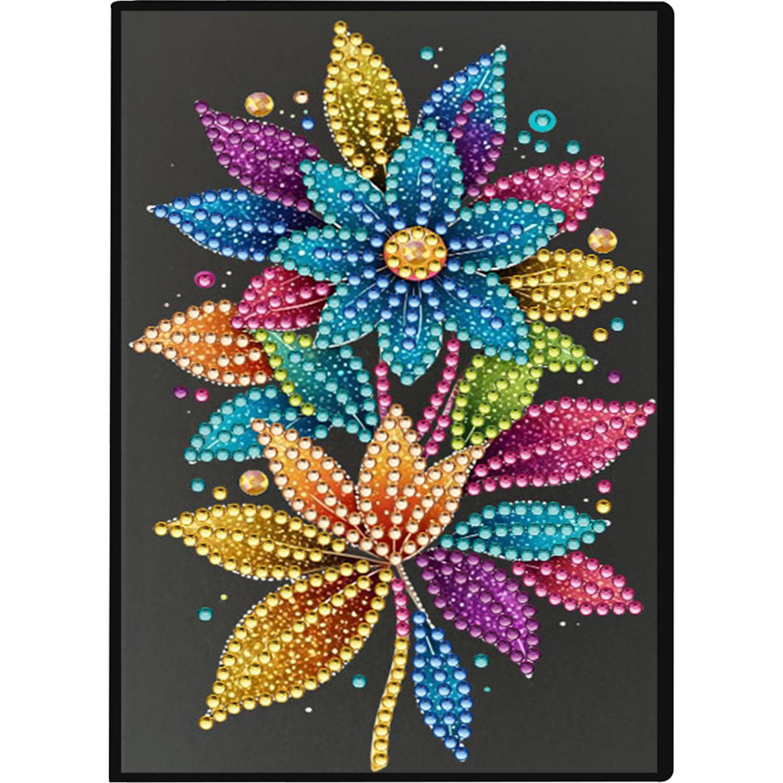 

DIY 5D Diamond Painting Diary Book Diamond Painting Notebook Set Crystal Notepad Sketchbook for DIY Gifts and Festive Occasions