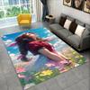 Cloud Tifa Final Fantasy Games Sephiroth Carpet Rug for Bedroom Living Room Sofa Playroom Doormat Home Decor,Area Rug Non-slip