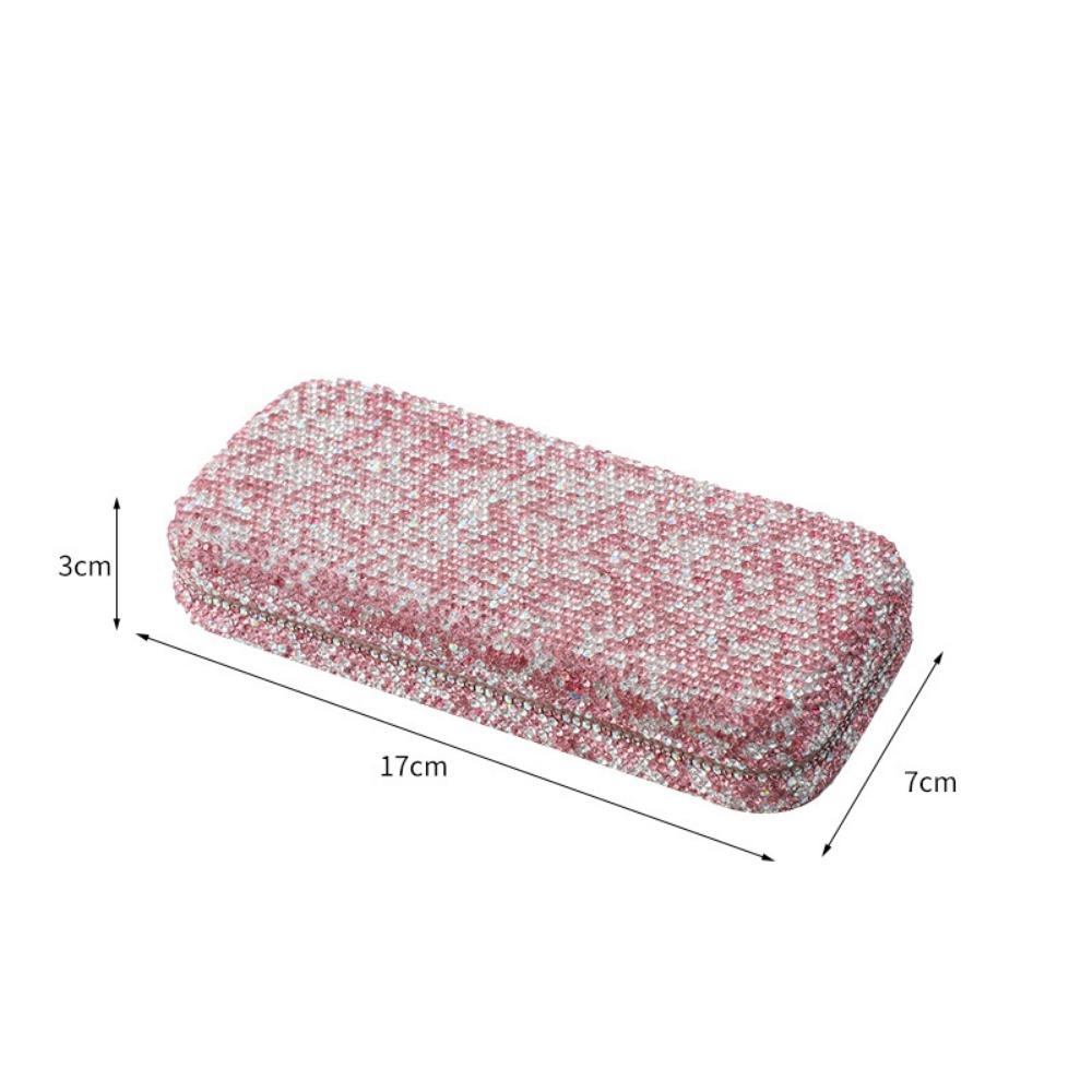 Large Storage Rhinestone Car Glasses Case Eyeglass Case Hard Shell Sunglasses