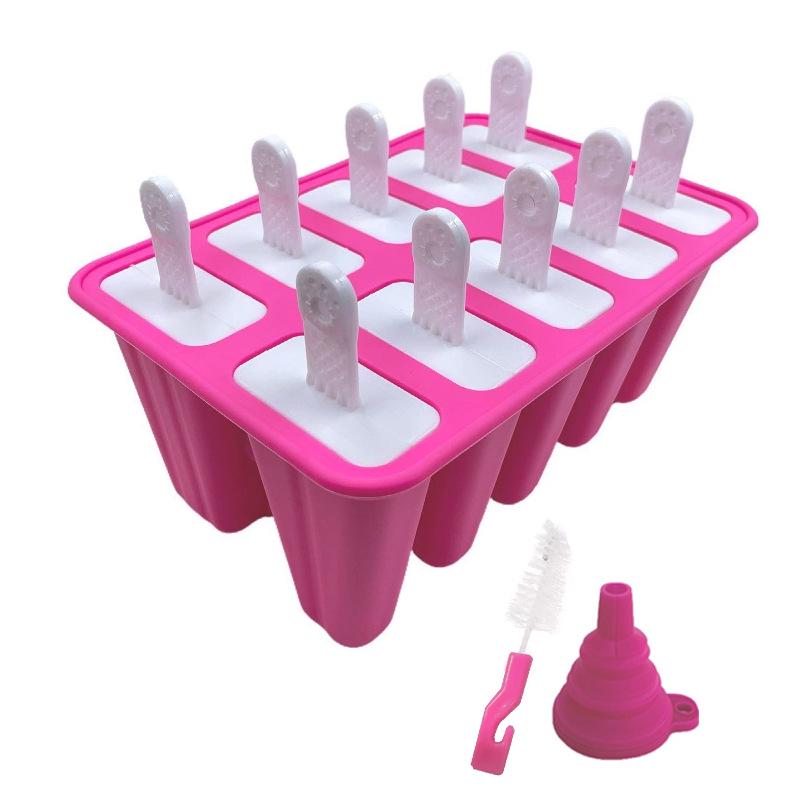 Silicone Ice Cream Mold: 10, 6, 4, 12 Cavities, Easy Release, Food Grade for Homemade Popsicles