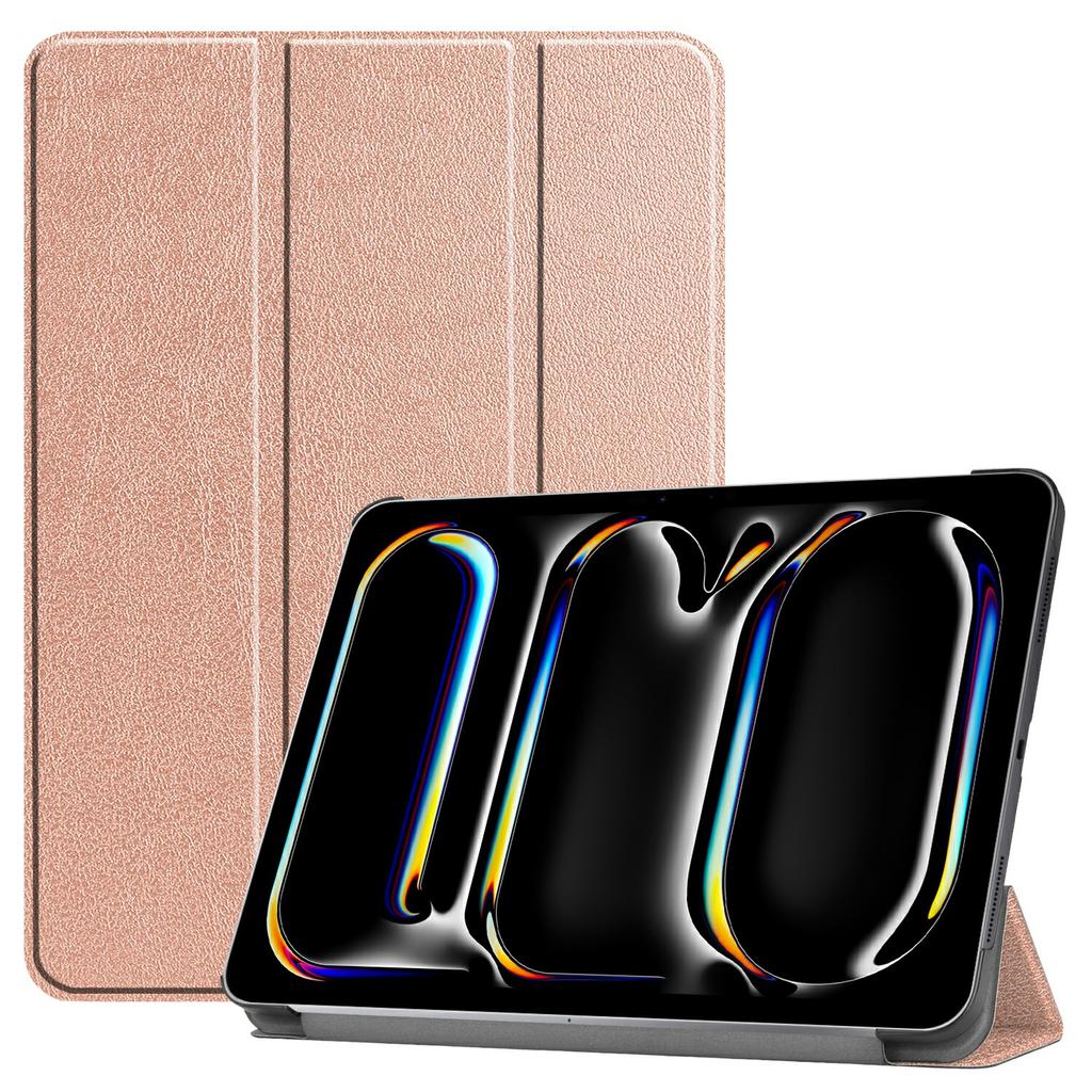Pour iPad Pro 13 (2024) Étui Réveil/Veille Automatique Support Tri-Fold Housse de Tablette en Cuir