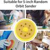 5 Inch 8 Holes Grinder Sandpaper Tray For Disc Grinder Backing Pad Hook And Loop 125Mm Pneumatic Polishing Machine