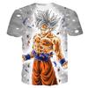 Children's Dragon Ball Series 3D Digital Printed Boys' Street Trendy Round Neck Short Sleeved T-shirt