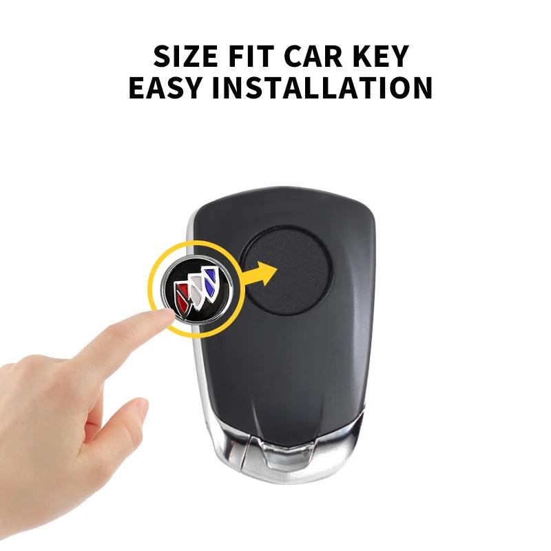 14mm Car Key Sticker Logo 3D Metal Emblem Car Accessories For Buick Century Excelle XT Verano Encore enclave Park Avenue GL8 GL6