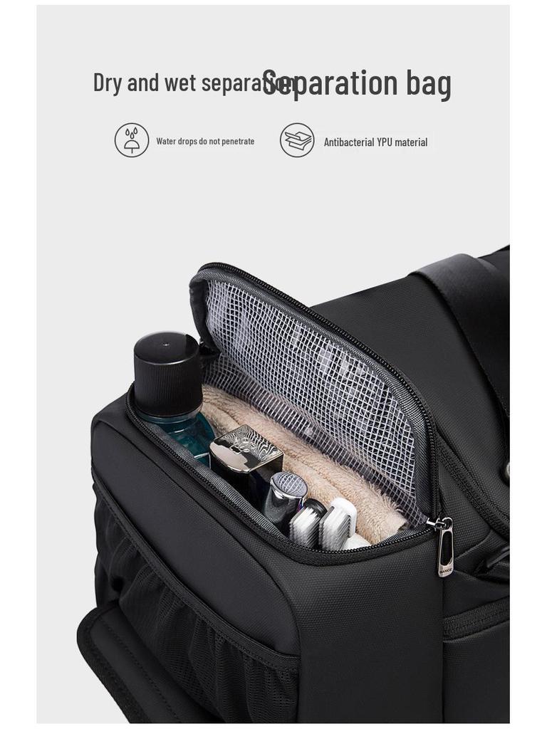 Bange Men's Multifunctional Travel Gym Bag with Wet/Dry Separation, Casual Crossbody Handbag for Outdoor Use.