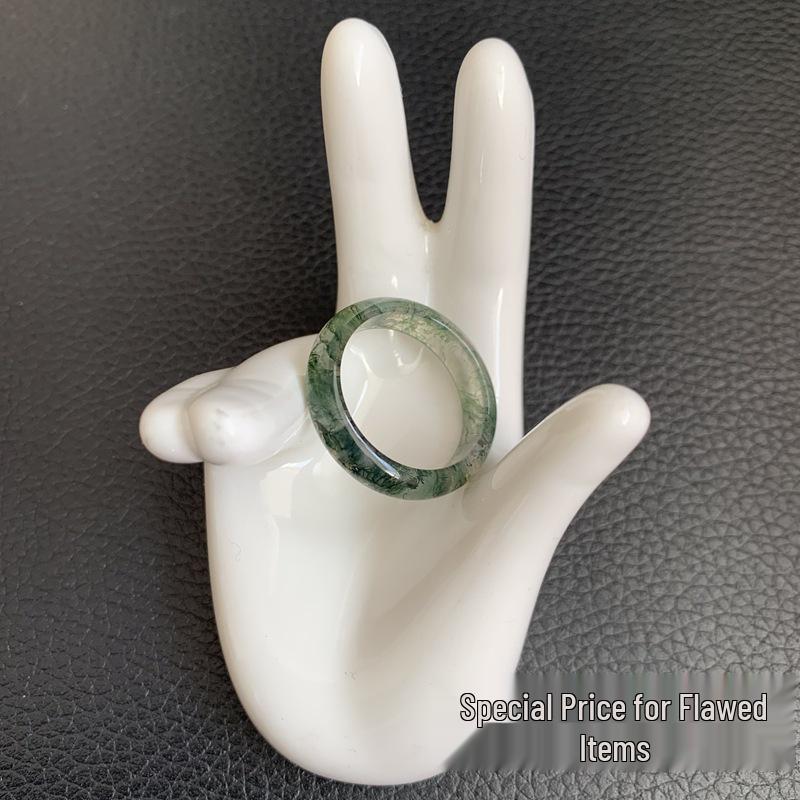 TXY50 Artistic Wildflower Agate Ring