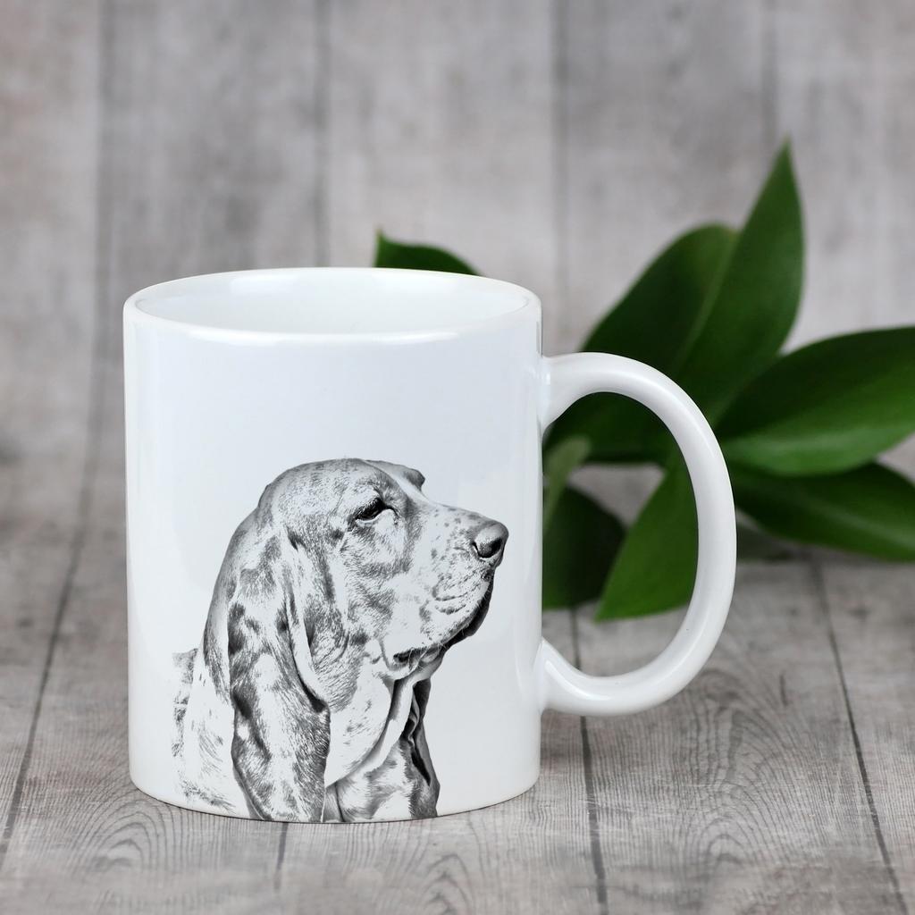 Basset Hound - Cup with a Dog, Cheerful Cup for a Dog Lover, Personalized Gift from the Art-Dog Brand