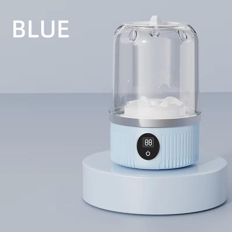

Portable Mini Washing Machine With Digital Display - USB Charging Energy-Saving Turbo Spin Cleaner Suitable For Underwear And So небесно-голубой