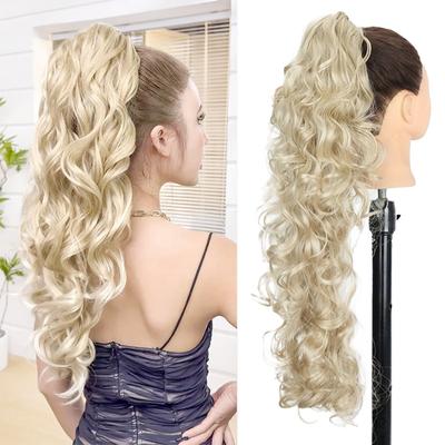Coda di cavallo con artiglio, coda di cavallo lunga e riccia, extension per capelli sintetici con clip, eleganti per l'uso quotidiano, accessori per capelli