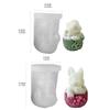Seifenform DIY Silikonkerzenformen Muschel brechendes Kaninchen geformte Silikon-Tonform Handherstellungsformen Silikonmaterial