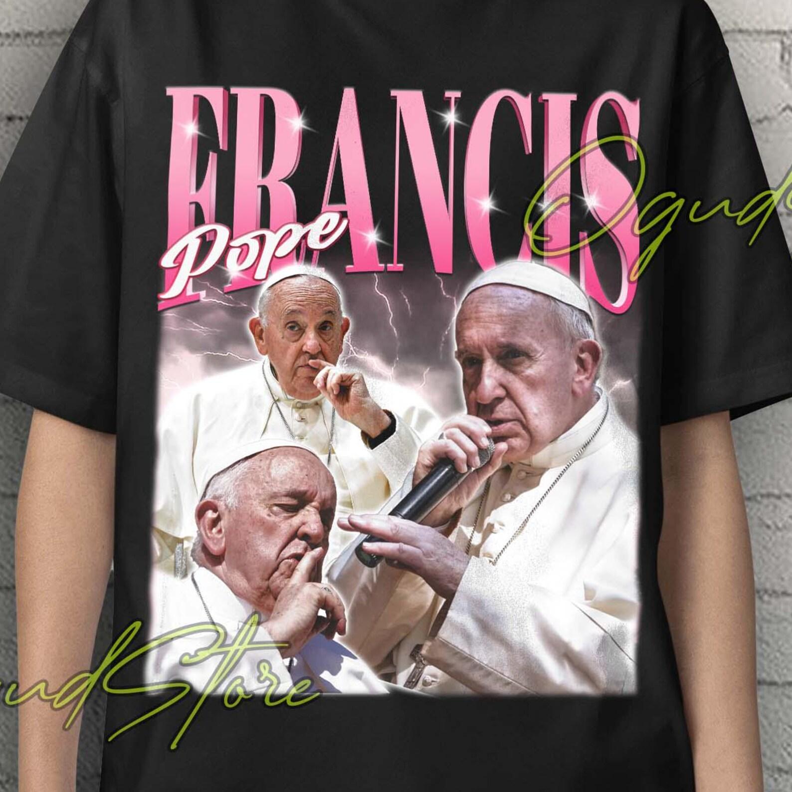 Pope Francis, Pope Francis Tshirt, Pope Francis Shirt, Pope Francis Gift, Retro Pope Francis Clothing, Vintage Pope Francis Fan Tees Sweater L