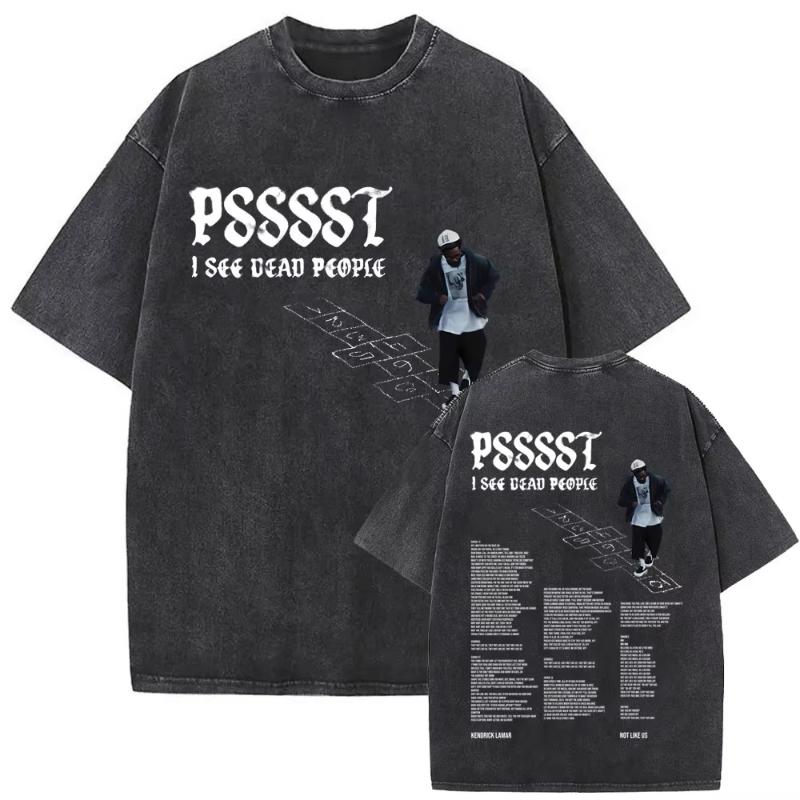 T-shirt Vintage Lavata Edizione Limitata Rapper Kendrick Lamar They Not Like Us Estate Unisex Donna Hip Hop Oversize Street Girocollo Maglietta
