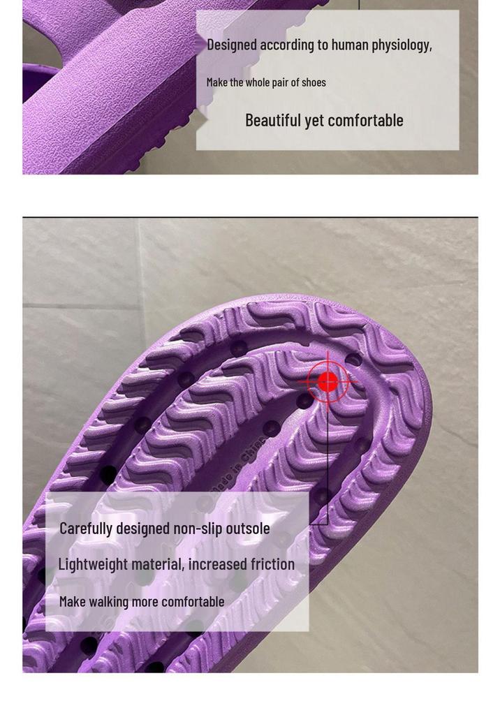 Sandalias de EVA con Doble Tira a Prueba de Olores y Suela Gruesa y Suave, Antideslizantes, para Uso en Casa y al Aire Libre