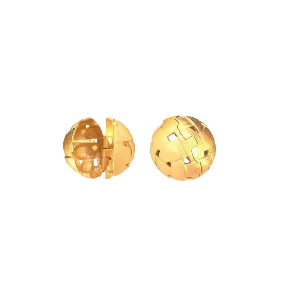 Zhong Chuxi Hollow Woven Hydrangea Earrings – Luxury Spherical Ear Cuffs for Women