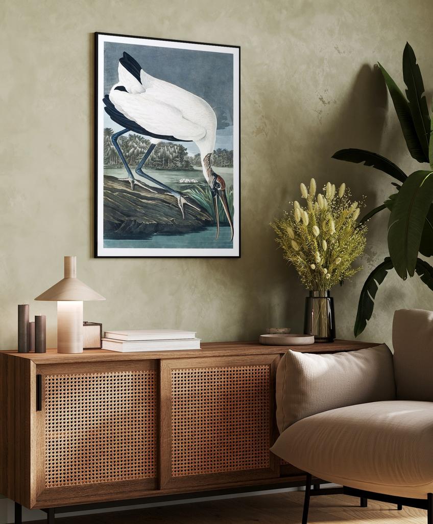 Poster Big Birds White Bird Old School