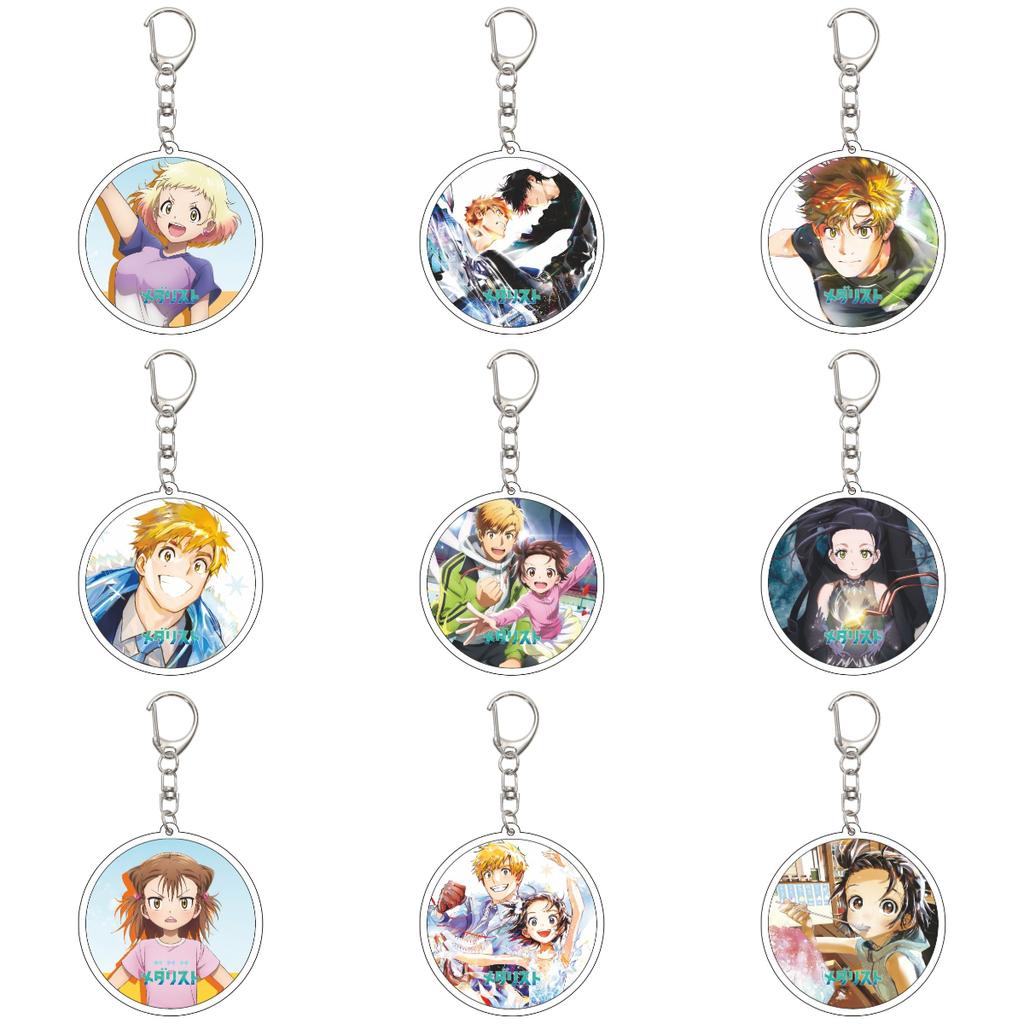 55MM Anime Medaillengewinner Schlüsselanhänger Yuitsuka Inori/Akeuraji Tsukasa/Kamisaki Hikaru Schlüsselanhänger Acryl Modellplatte Weihnachtsgeschenke