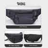 Li-Ning Waist Bag, Crossbody Bag, Fitness Phone Waist Pack, Large Capacity Chest Bag, Black