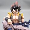 2024 25cm Anime Dragon Ball Figure Gk Three Head Replaceable Sitting Posture Gogeta Figure Model Ornaments Toy Birthday Gift