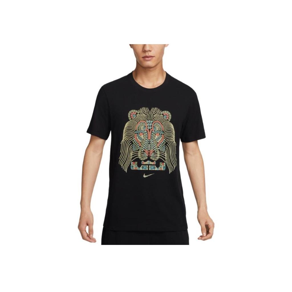 Nike Quick-Dry Pullover Knitted Short Sleeve Round Neck T-Shirt Men Tops Black DX2272-010