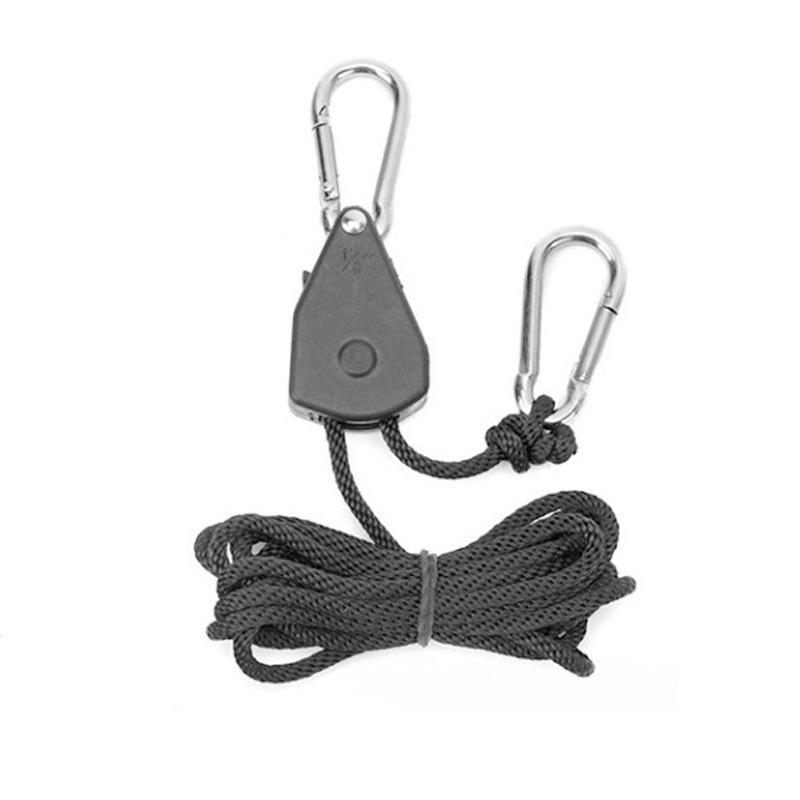 Outdoor Plant Hanger Metal Pulley Rope Hoist Adjuster for LED Grow Light Panel, Heavy Duty Adjustable Hanging Kit
