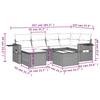 VidaXL Salon de Jardin avec Coussins 7 pcs, Canapés de Terrasse, Ensemble de Meubles de Patio, Mobilier d'Extérieur, Gris 3252807