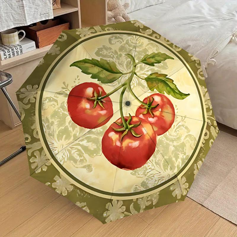 1PC Tomato Plant Umbrella-8-Rib Reinforced, Automatic Open, Lightweight & Durable, Cute Fashion Accessory for Outdoor-P86