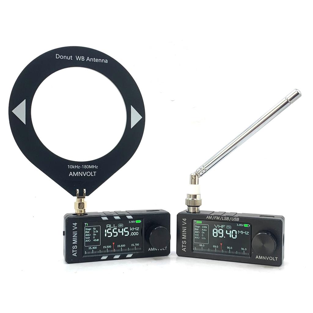 AMNVOLT V4 ATS MINI Radio with Headphone Amplifier Full-Band DSP Radio 1.9inch IPS Screen Si4732 DSP Radio for Indoor Outdoor