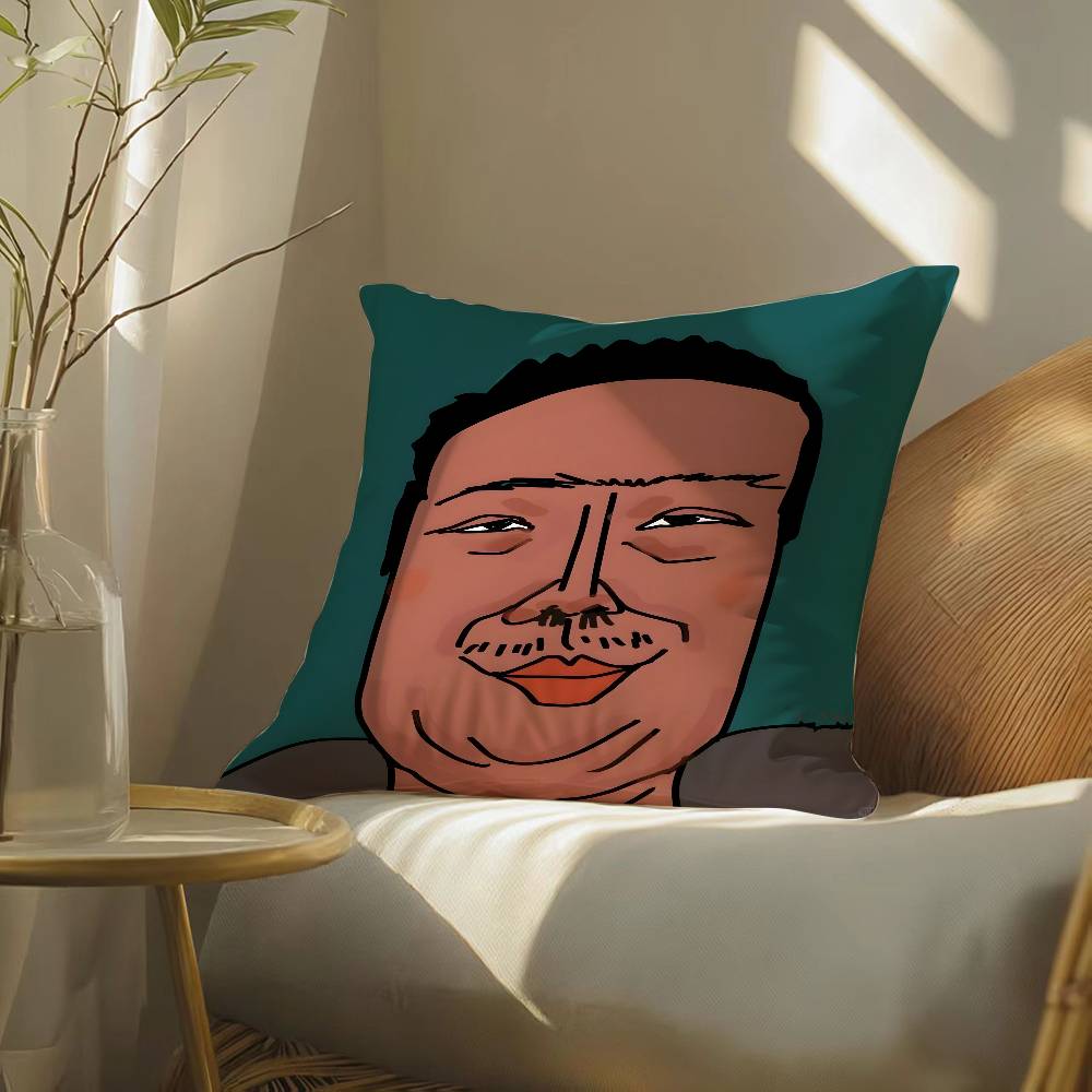 Funny Funny Characters Pillow Case Silky elegant Comfort Sofa Bed Invisible zipper Beach pillowcase