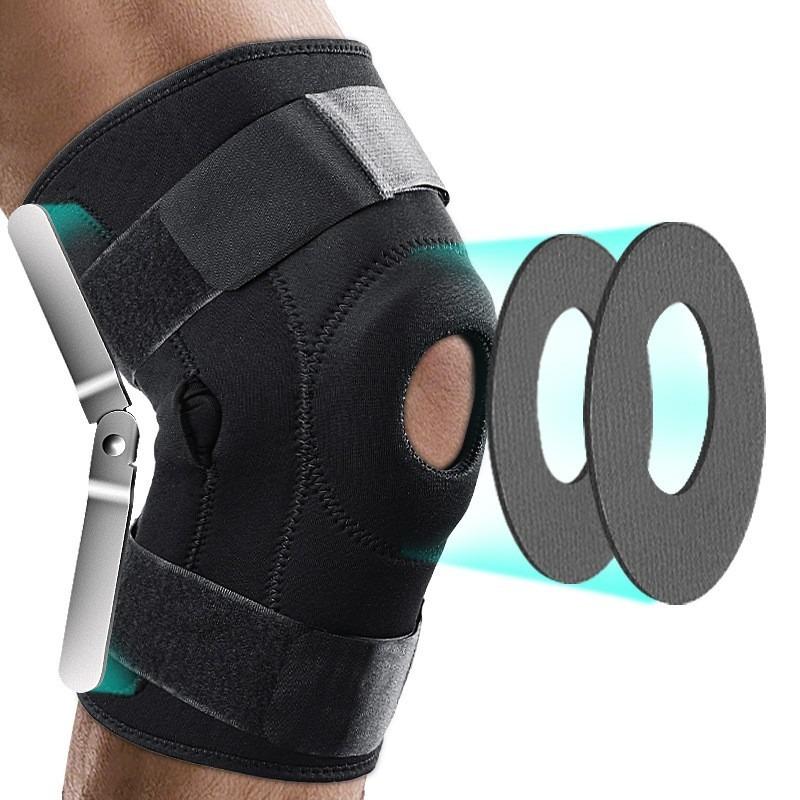 Outdoor sports knee pads Non-slip mountaineering running fitness protective gear Double aluminum plate support Velcro pressure breathable knee pads