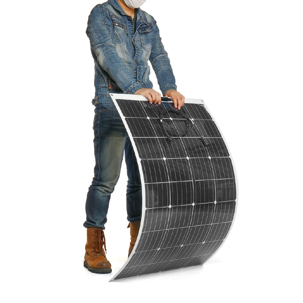 340W Highly Flexible Monocrystalline Solar Panel Tile Mono Panel Waterproof Camping 18V