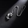 2025 Stylish Men's Retro Football Pendant Necklace with Stainless Steel Chain