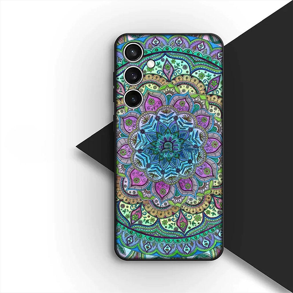 

Casing Phone Cover for Xiaomi Redmi Note 14 13 Pro Plus ProPlus 14C 13c Pro+ 5G Case Floral Paisley Mandala flower Wood Texture Redmi Note 13 Pro 5G
