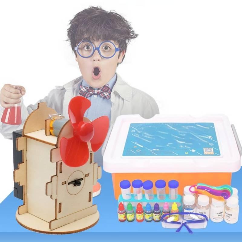 Stem Science Experiment Diy Flame Induction Fan Handmade Kit For Kids Wooden Material