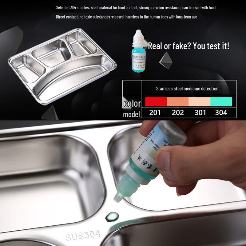 777 Stainless Steel 304 Divided Lunch Tray